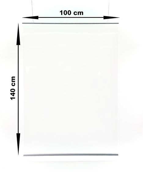 Hustenniesschutz - Banner XL 100cm x 140cm aus Hart-PVC-Folie 0,3mm - Metallwarenfabrik Simon