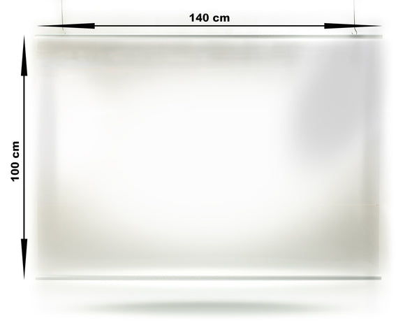 Hustenniesschutz - Banner XXL 140cm x 100cm aus Hart-PVC-Folie 0,3mm - Metallwarenfabrik Simon